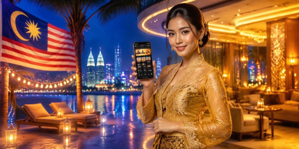 Proses deposit di Selangor dengan pengguna berbaju kebaya menggunakan e-dompet